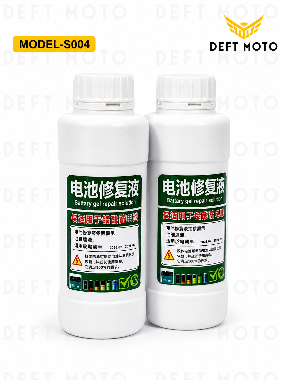 DEFT MOTO S004 Akkumulyator Tiklovchi Suyuqlik 500 ml | Battery Gel Repair Solution | Qo‘rg‘oshin-kislotali Akkumulyatorlar uchun
