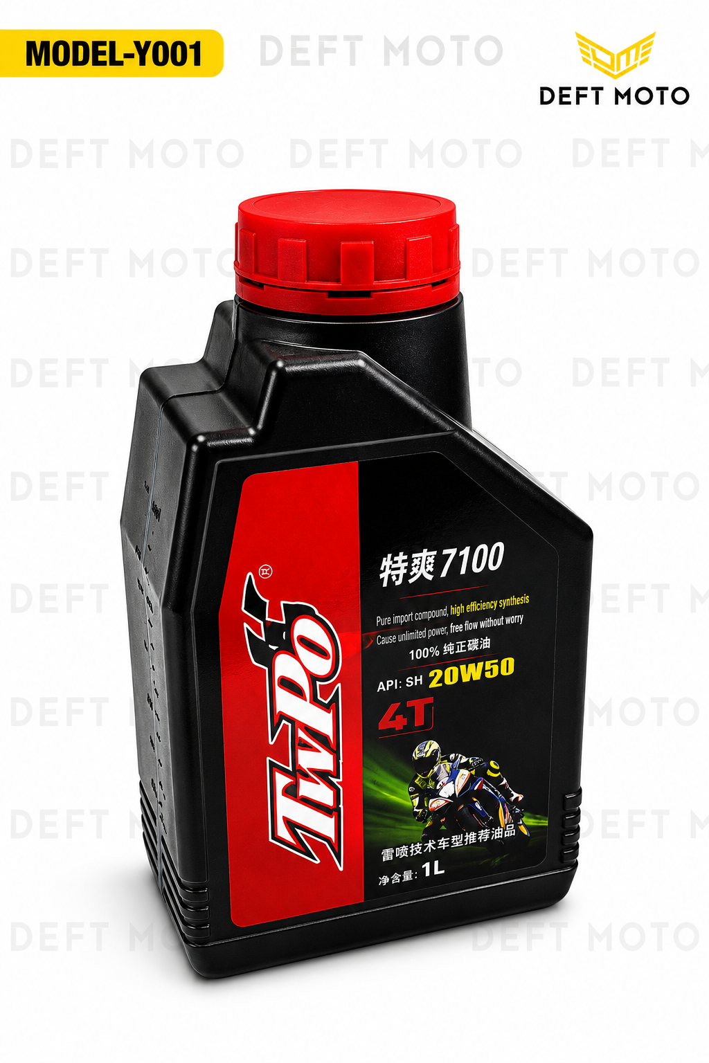 TWPO 7100 4T 20W-50 API SH motor moyi, 1 litr (4 taktli mototsikllar uchun) - 3