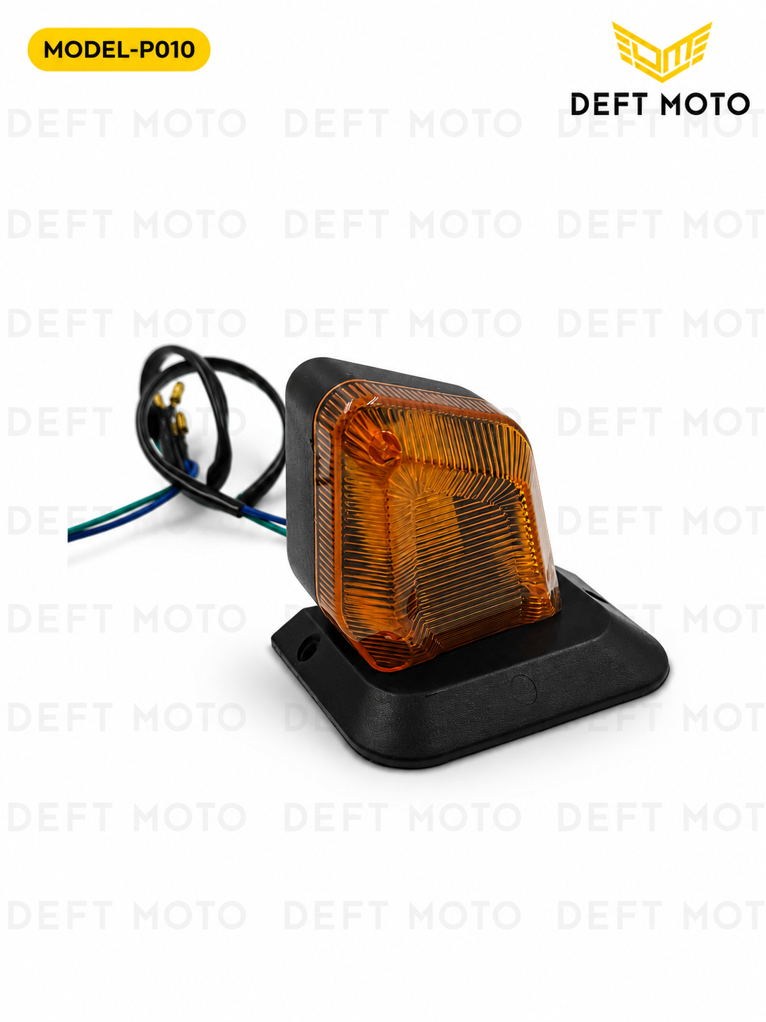 DEFT MOTO P010 mototsikl uchun burilish chiroqlari, to‘q sariq, 2 dona